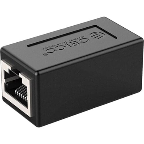 HOT-ORICO Network Cable Connector RJ45 Male-To-Male Dual-Way Computer Extension Network Cable Interface Conversion Connector