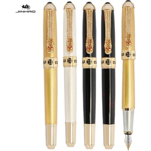 Luxury Jinhao 1000 Oriental dragon gold gift Business office fountain Pen New