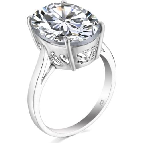 Szjinao Diamond Ring Real 925 Sterling Silver Rings For Women Egg Gemstone Love Ring Band Silver 925 Jewelry Fine Jewelery 2020