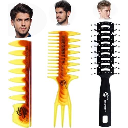 Mens beard comb Hair Oiling Comb For Man Styling Comb Tool Plastic Wide Tooth Comb