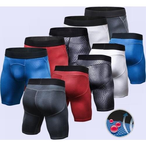 New Men Quick Dry Short Running Leggings Mens Compression Running Tights Gym Fitness Sport Shorts Leggings Male Panties homme