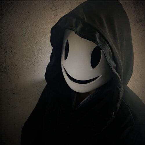 New Tenkuu Shinpan/ High-rise Invasion Masks Cosplay Mask White Latex Mask Japanese Samurai Costume Props Terror Halloween Party