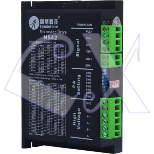 Original Leadshine 2 Phase Analog Stepper Driver M542 Max 50VDC 4.2A for Stepper Motor NEMA 23