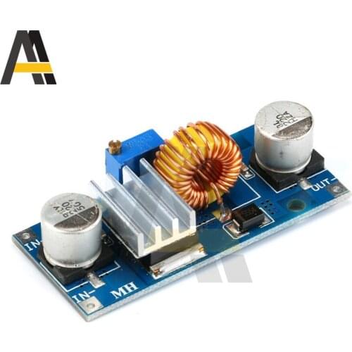 XL4015 5A DC to DC Step Down Adjustable Power Supply Module 4-38V to 1.25-36V Lithium Step Down Module XL4015 With Heat Sink
