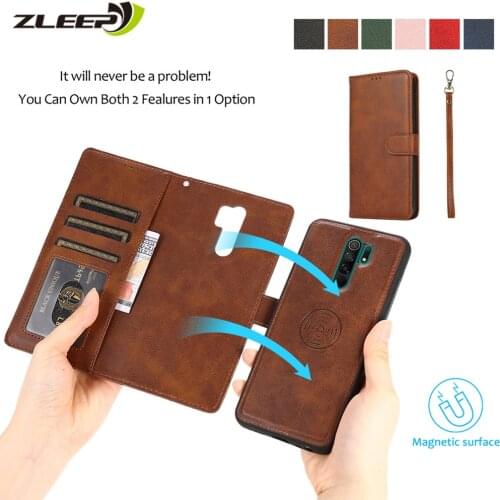 Strong Magnetic Leather Case For Xiaomi Redmi 9 9A 9C Note 9 9S 8 Pro Max Flip Wallet Card Holder Stand Phone Bags Cover Coque