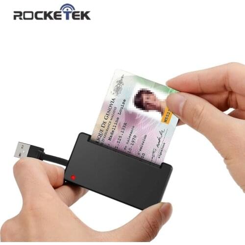 Rocketek USB 2.0 smart Card Reader memory for ID Bank EMV electronic DNIE dni citizen sim cloner adapter for PC computer