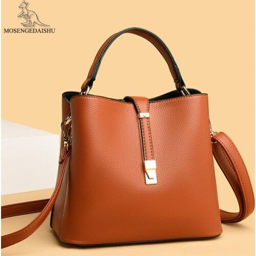Luxury Brand Women Lock Handbag Designer High Quality Leather Shoulder Messenger Bag Female Classic Solid Color Small Totes Lady