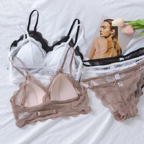 Sexy Lace Bra Corset Set 3 Styles Big Backless Lingerie Briefs Women Beauty Back U-Shape Bralette Panties Suit нижнее белье