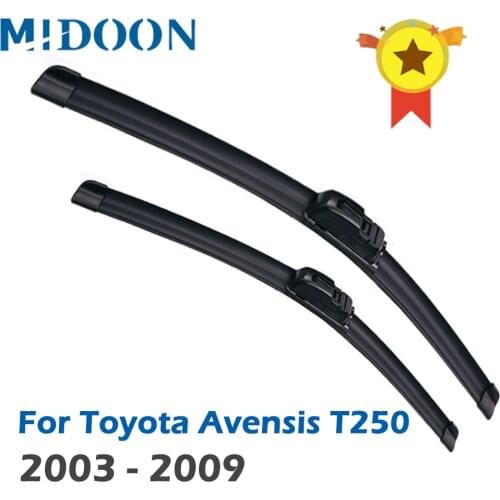 MIDOON Wiper Front Wiper Blades For Toyota Avensis T250 2003 - 2009 Windshield Windscreen Front Window 24"+16"