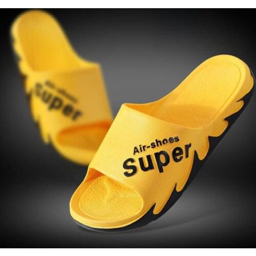 Luxury Letter Mens Slippers Bathroom Non-slip Slides Thick Bottom Ssandalias Soft Womens Sandals Flame Side Design Flip Flops