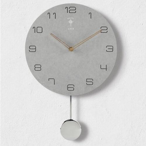 Nordic Digital Wall Clock Modern Design Silent Simple Pendulum Wall Clock Minimalist Wood Living Room Relogio Home Decor AD50WC