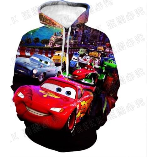 Cars Cartoon Anime 3D Print Men Hoodies Casual Streetwear Harajuku Women Sweatshirts Fashion Spring Autumn Children Clothing