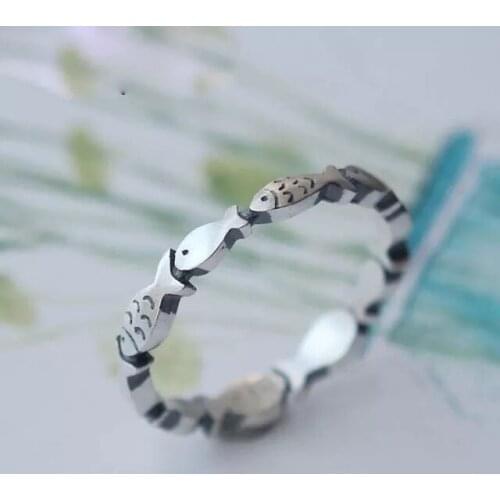Bohemian Vintage Fish Rings For Women Open Finger Ring Beautiful Engagement Jewelry