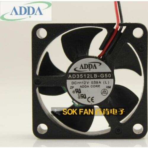 AD3512LB-G50 FOR ADDA 35*35*10mm 3.5cm 35mm 3510 12V 0.09A ball bearing quiet fan