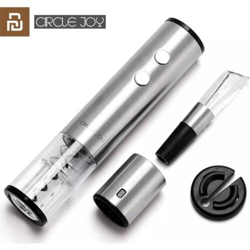 Xiaomi Circle Joy Electric Bottle Opener 304 Stainless Steel Mini Wine Stopper Decanter Aerator Corkscrew Foil Cutter Cork