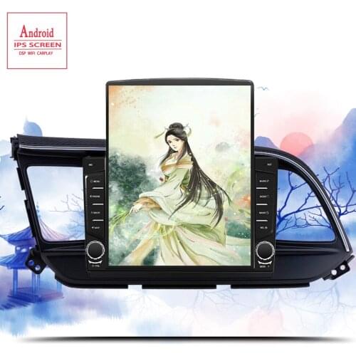 Octa Core 1024*600 Android 10.0 Car DVD GPS Navigation Player Deckless Car Stereo for Hyundai Elantra 6 2018 2019 Headunit Radio