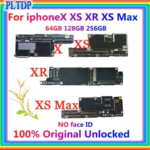 Full Unlocked for iphone X XR XS MAX 11 Pro MAX Motherboard,Original logic board tested NO face ID Support iOS Update free iclo