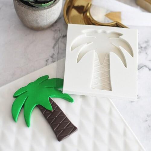 1pc Summer Beach Coconut Trees Shape Silicone Mold Cake Mould Baking Gumpaste Tools Fondant Sugarcraft Cupcake Decorations