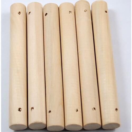 10pcs Wooden stick with hole geometry round wooden tube DIY wood for pet ladder Indian Dream Catcher Net party decoration