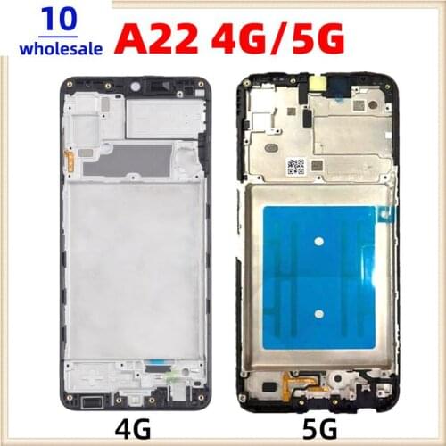 10 PCS For Samsung Galaxy A22 A225 A226 4G/5G LCD Front Frame Bezel Middle Frame Housing Front Chassis Plate Panel Parts