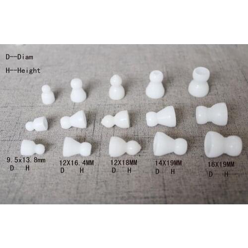 100pcs/lot----9.5mm/12mm/14mm/16mm diam bulk white toy skeleton joint self-assembly--size option