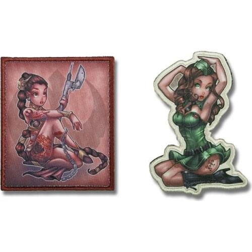 2pcs/set Military Patches Naval Female Sailor Tactical Cloth Badges Armband Clothing Backpack Jacket Decoration