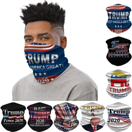 2020 3D Magic Towel Digital Printing Trump Biden Design Outdoor Sport Bandana Face Cover Neck Gaiter Sunscreen Sports Face Mask