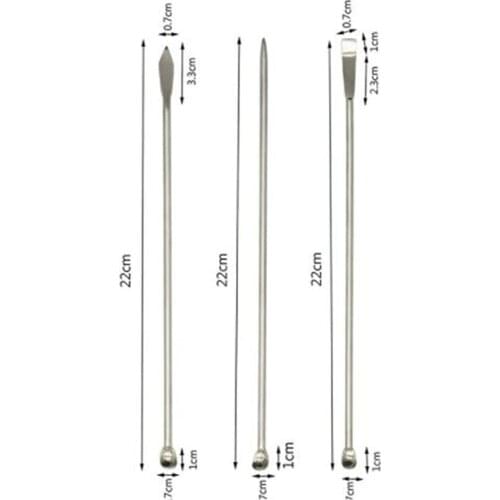 3 Pcs Stainless Steel Medicine Spoons Sampling Measuring Micro Spoons Sampling Measuring Scoops Medicine Spoon New