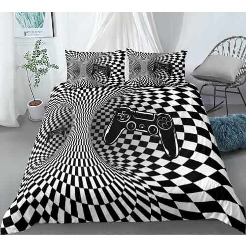 3D Vortex Gamepads Duvet Cover Digital Printing Quilt Cover Bedding Set King Size Comforter Cover Creative Game Over Bedclothes