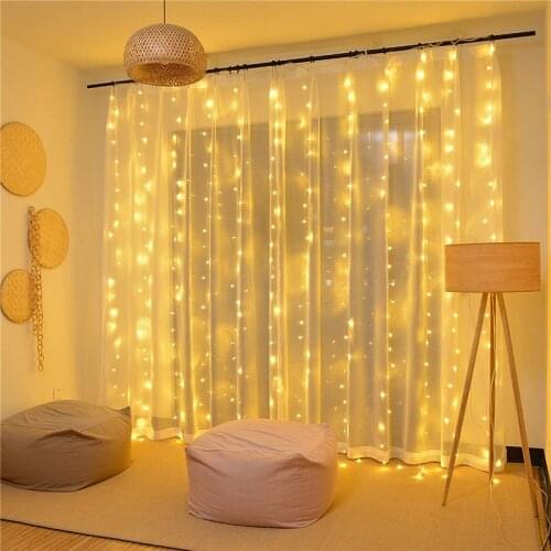 3x1/3x2/3x3M LED Icicle String Lights Curtain white Christmas Fairy Lights Garland For Wedding/Party/Curtain/Garden Decoration 5