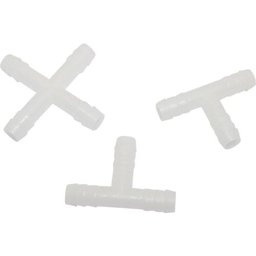 3-Way, 4-Way 10 mm Hose Splitters with Barb Garden Irrigation Water Splitter Water Quick Coupling Agriculture tools 5 Pcs