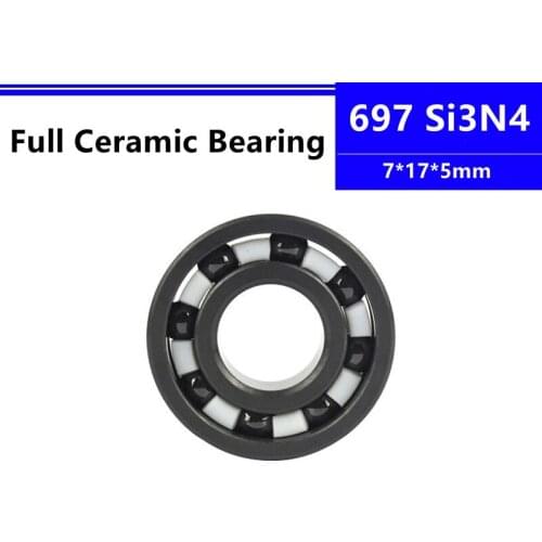 4pcs/10pcs Si3N4 697 7*17*5mm silicon nitride full Ceramic deep groove ball bearing 7x17x5mm high speed abrasion resistant