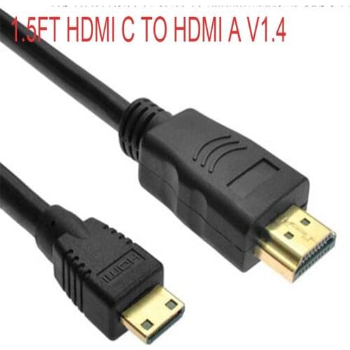5FT Mini HDMI-compatible C male TO HDMI-compatible A male v1.4 HD AV Video cable FOR Nikon Coolpix S9300 S8200 P310 camera