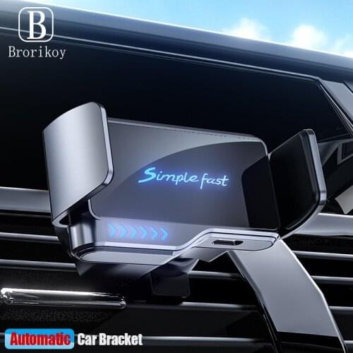 Car Automatic support Stand Holder for iPhone Samsung Xiaomi Huawei Mobile Phone Car Bracket 360 degree rotation Station Dock