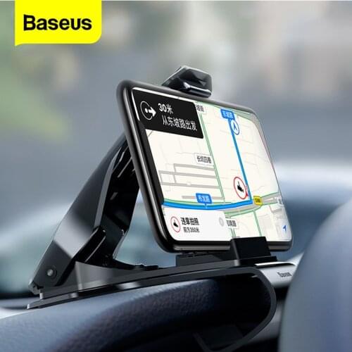 Baseus Car Phone Holder For iPhone 12 11 Pro XS Max XR Universal Dashboard Car Smartphone Stand Mount Support For Xiaomi Samsung