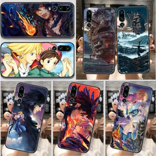 Anime Howls Moving Castle Phone Case For Huawei P Mate P10 P20 P30 P40 10 20 Smart Z Pro Lite black fashion hoesjes tpu prime