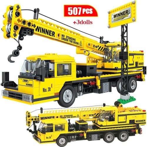Kids Toy Sets City Car Engineering Truck Building Blocks Technics Construction Vehicle Bulldozer Crane Bricks Toys for Kids