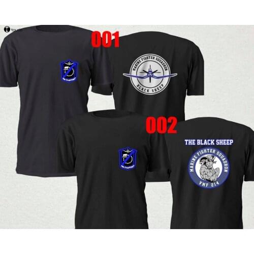 Hot Sale Men T Shirt Fashion NEW BLACK SHEEP MARINE SQUADRON VMF 214 UNITED STATES T SHIRT SIZE S-4XL Summer T-shirt