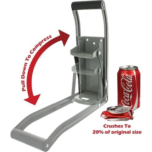 12 oz Aluminum Can Crusher & Bottle Opener Heavy Duty Metal Wall Mounted Soda Beer Smasher Eco-Friendly Recycling Tool