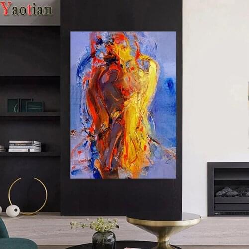 Full Square/Round Diamond Painting Cross Stitch Abstract couple Graffiti art Handmade Diamond Embroidery Mosaic Kit Home Decor