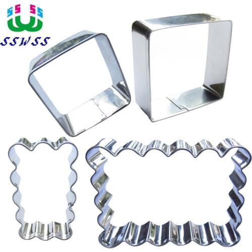 Bricks Cake Decorating Fondant Cutters Tools,Wave Shape Small Rectangle Cake Cookie Biscuit Baking Molds,Direct Selling