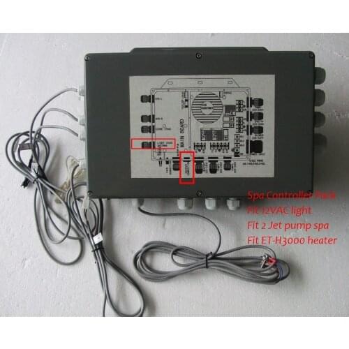 E-think hot tub controller box Pack only KL8-3H with connector for Ethink heater ET-H3000 + 12VAC light