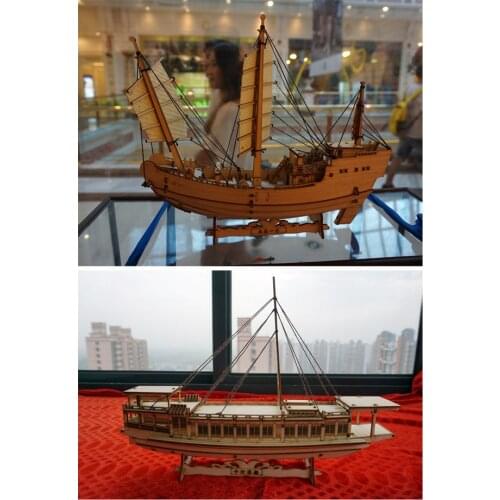 Ship model /model boat kits No scale China ship sail boat (2pcs/lot) painted and unassembled Free shipping