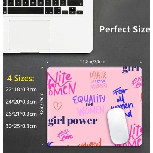 Feminism Slogans Mouse Pad 2609 Girl Power Feminism Empowered Women Unite For Women Equality