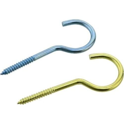 M1-M16 Blue zinc / copper-plated self-tapping screw lamp hook question mark hook