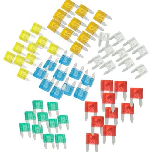 60 Pieces 5A 10A 15A 20A 25A 30A Mini Blade Fuse Assortment Automotive Car Truck Fuses