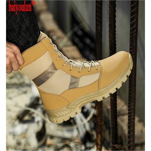 2021 Winter Autumn Camo Military Boots Men Special Force Tactical Outdoor Desert Non-slip Combat Shoes Man Hiking Hunting Boot