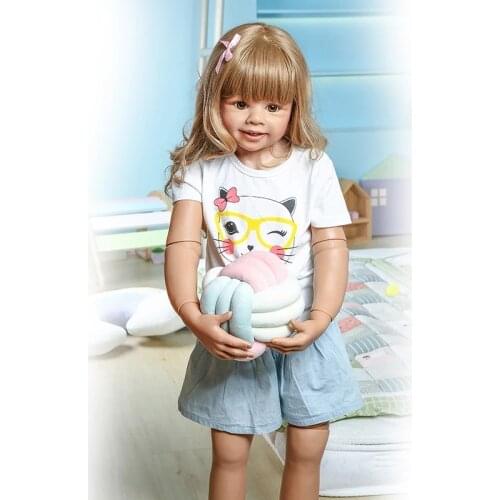Bebes Huge doll 98CM Original Masterpiece Doll toddler baby girl 3-4years old real baby dress model body ball jointed doll
