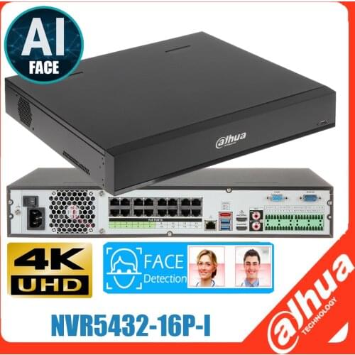 Original 4G dahua 4K AI face NVR recorder NVR5216-16P-I DH-NVR5216-16P-I 16PoE WizMind Network Video Recorder dahua AI face nvr