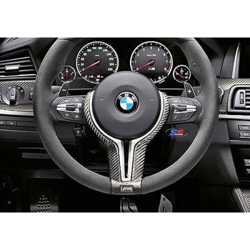 Real Carbon Fiber Steering Wheel Trim Cover for BMW 3-Series F30 F35 F31 F32 4-Series F32 F33/F15 X5 F06 F12 F13 X5 5-Series F10